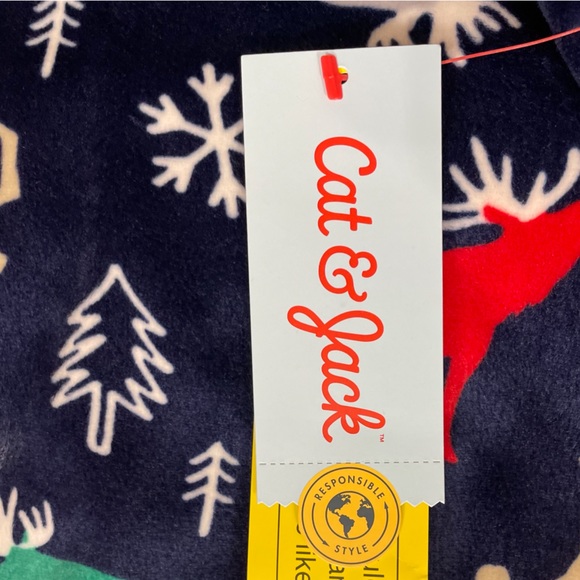 NWT Cat & Jack 2pc Moose Pajamas - Picture 4 of 6